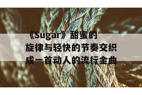 《Sugar》甜蜜的旋律与轻快的节奏交织成一首动人的流行金曲